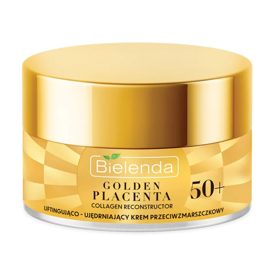 Підтягувальний та зміцнювальний крем для обличчя Bielenda Golden Placenta Collagen Reconstructor Cream 50+ проти зморшок, 50 мл